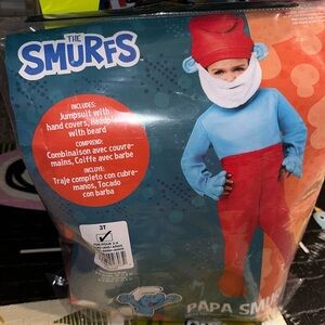 PAPA SMURF CHILD COSTUME NEW 3T